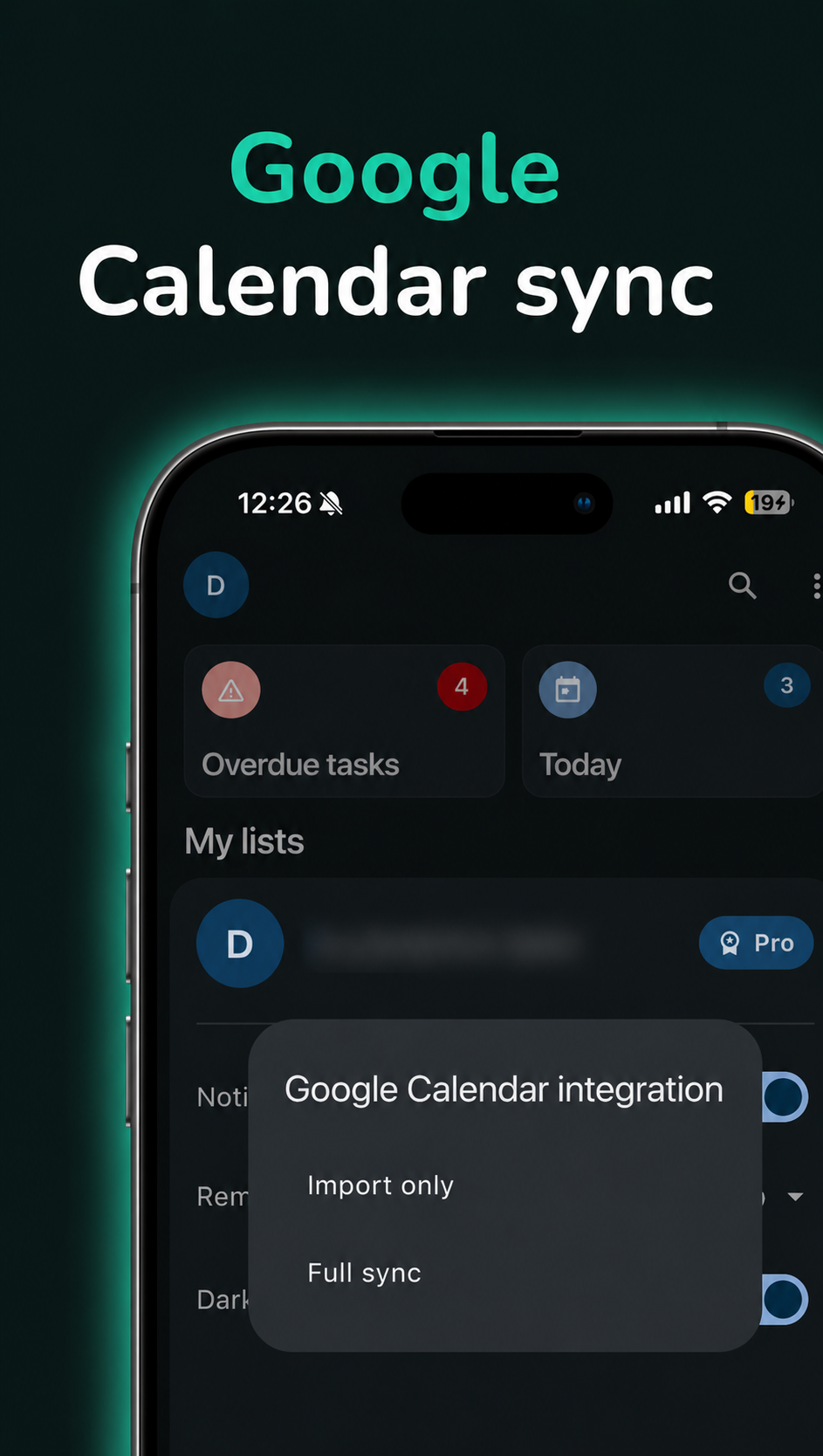Calendar view